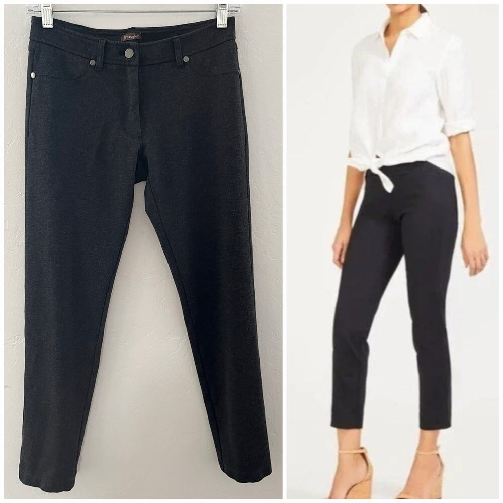 J. McLaughlin Ponte Knit Pants Size 0/26 Cropped Ankle Skinny Stretch Minimalist